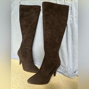 NWT / NWOT / NEVER WORN / Via Spiga Brown Suede / Leather Knee-High Boots